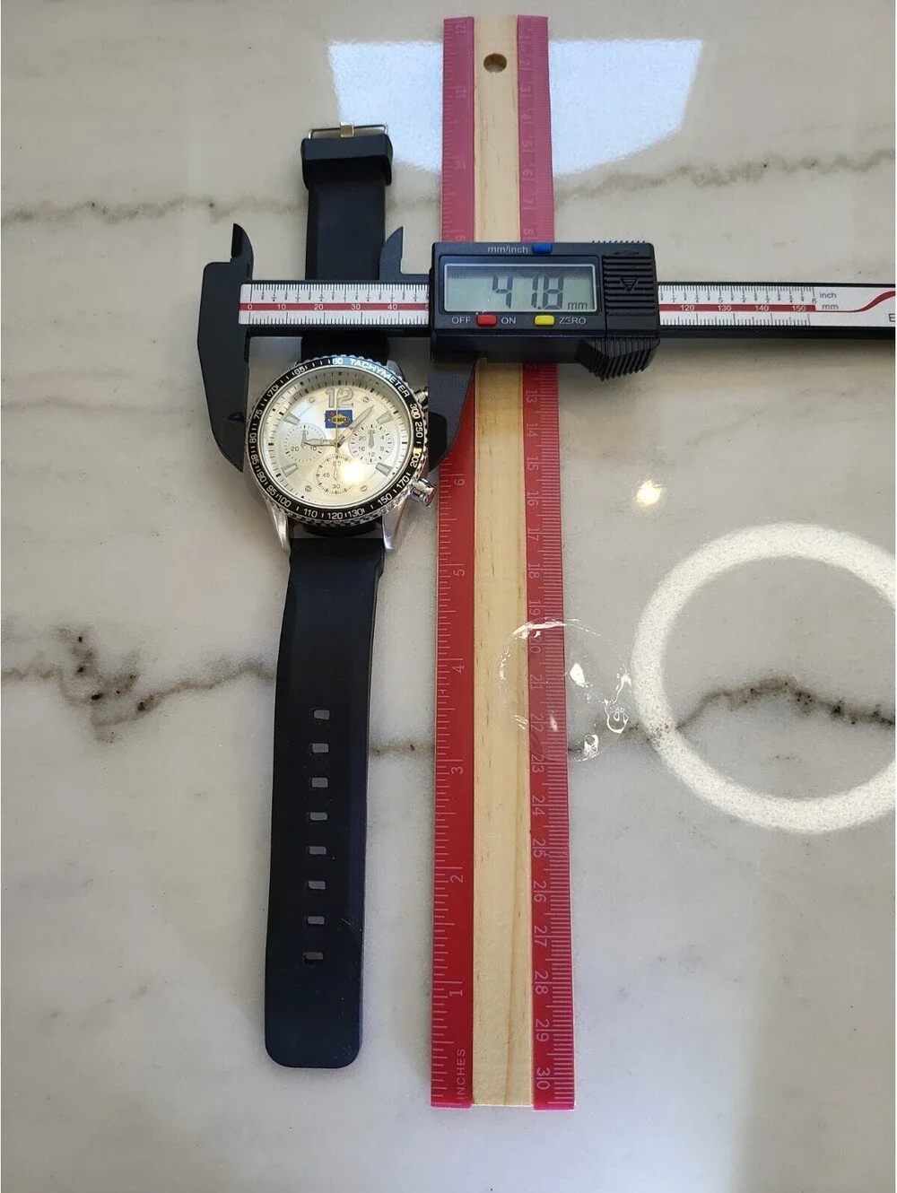 Men's Quartz Watch Working New Battery Automobilia 48mm Sunoco Gasoline Working